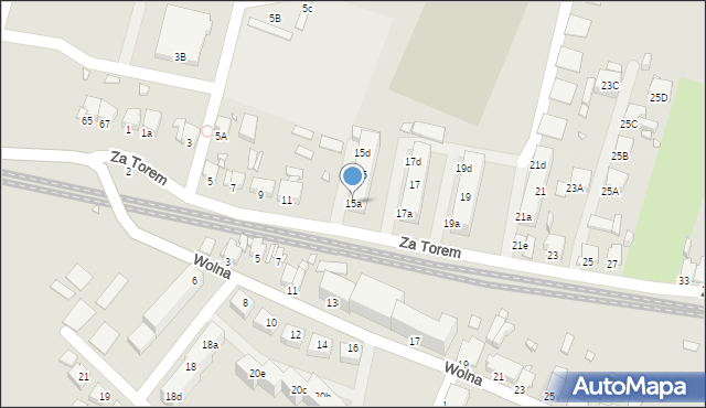 Rybnik, Za Torem, 15a, mapa Rybnika