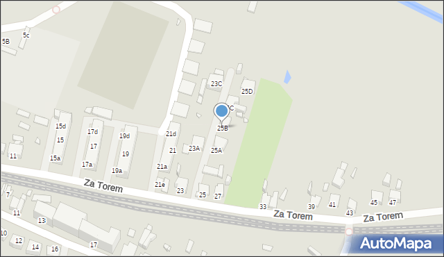 Rybnik, Za Torem, 25B, mapa Rybnika