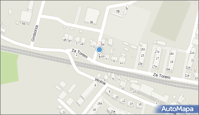 Rybnik, Za Torem, 5, mapa Rybnika