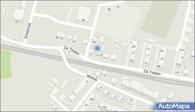 Rybnik, Za Torem, 7, mapa Rybnika