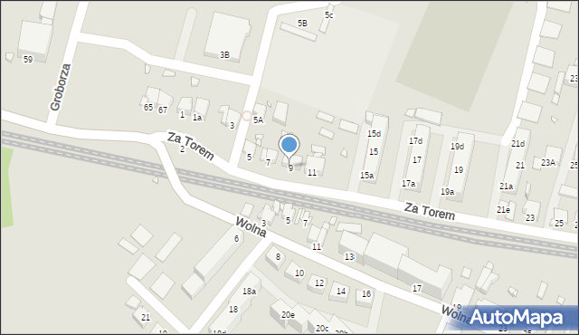 Rybnik, Za Torem, 9, mapa Rybnika