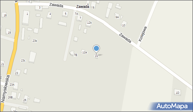 Rychtal, Zawada, 11, mapa Rychtal