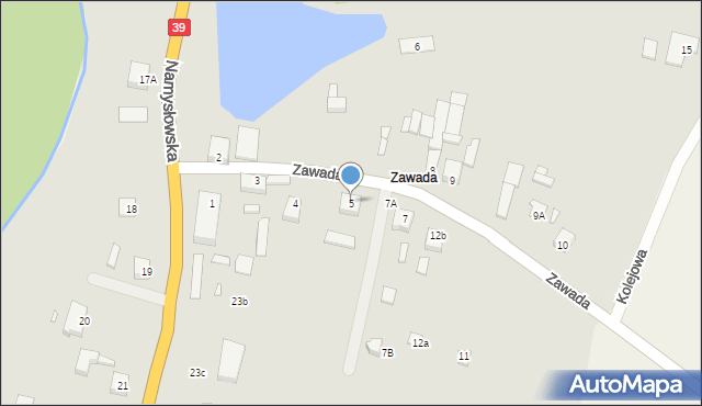 Rychtal, Zawada, 5, mapa Rychtal