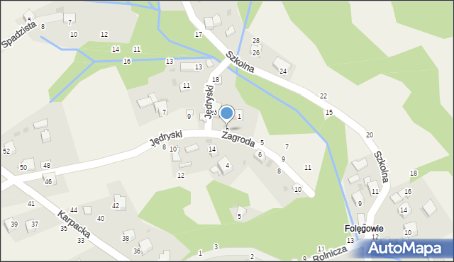 Rychwałdek, Zagroda, 3, mapa Rychwałdek