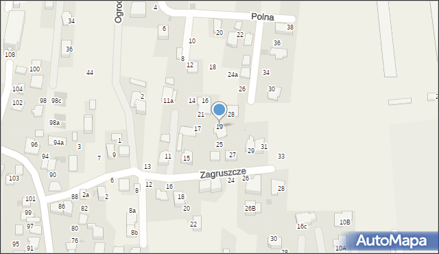 Rząska, Zagruszcze, 19, mapa Rząska