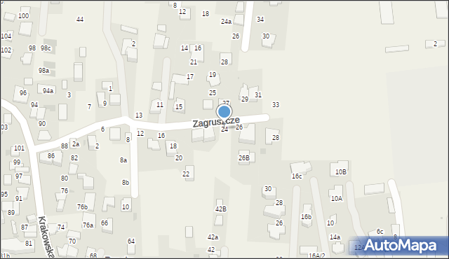 Rząska, Zagruszcze, 24, mapa Rząska