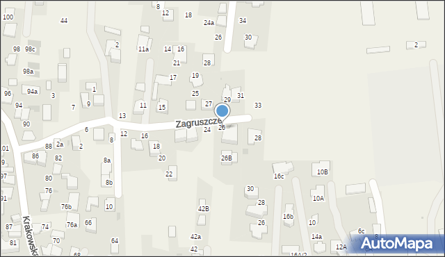 Rząska, Zagruszcze, 26, mapa Rząska