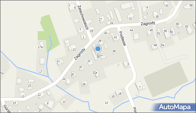 Rzeszotary, Zagrody, 34, mapa Rzeszotary