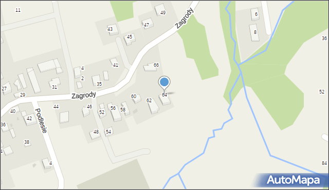 Rzeszotary, Zagrody, 64, mapa Rzeszotary