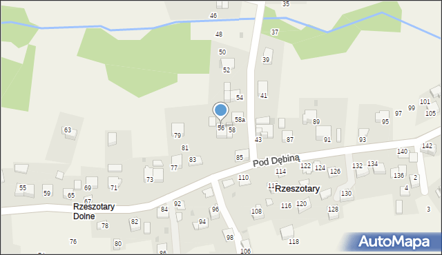 Rzeszotary, Zarzecze, 56, mapa Rzeszotary