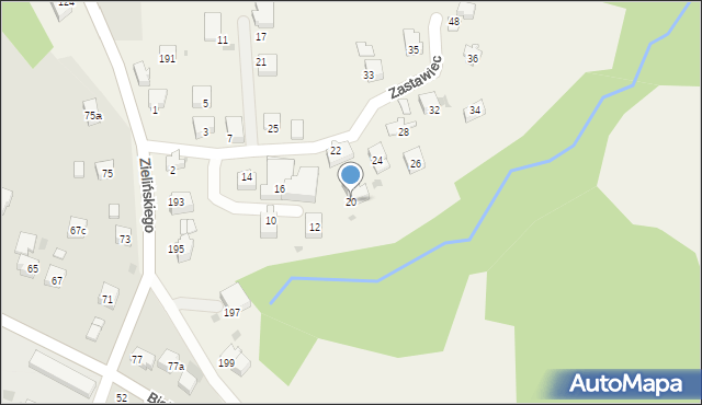 Rzeszotary, Zastawiec, 20, mapa Rzeszotary