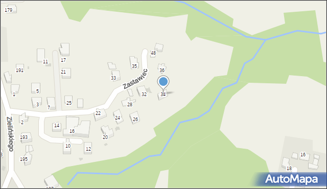 Rzeszotary, Zastawiec, 34, mapa Rzeszotary