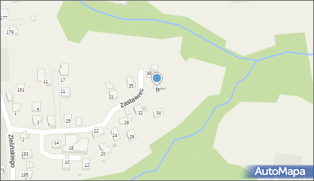 Rzeszotary, Zastawiec, 36, mapa Rzeszotary