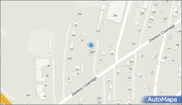 Rzeszów, Zawiszy Czarnego, 32a, mapa Rzeszów