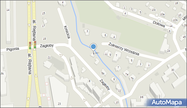 Rzeszów, Zagłoby Jana Onufrego, 5, mapa Rzeszów