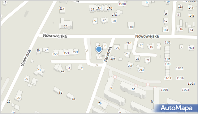 Rzeszów, Zaciszna, 3, mapa Rzeszów