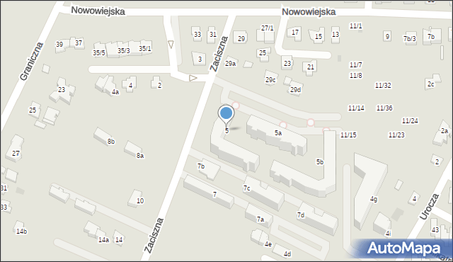 Rzeszów, Zaciszna, 5, mapa Rzeszów