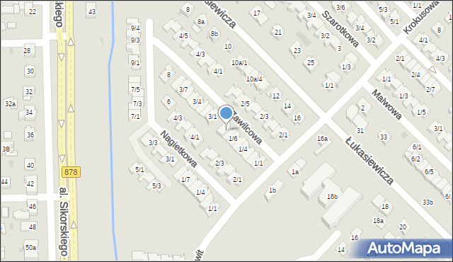 Rzeszów, Zawilcowa, 1/8, mapa Rzeszów