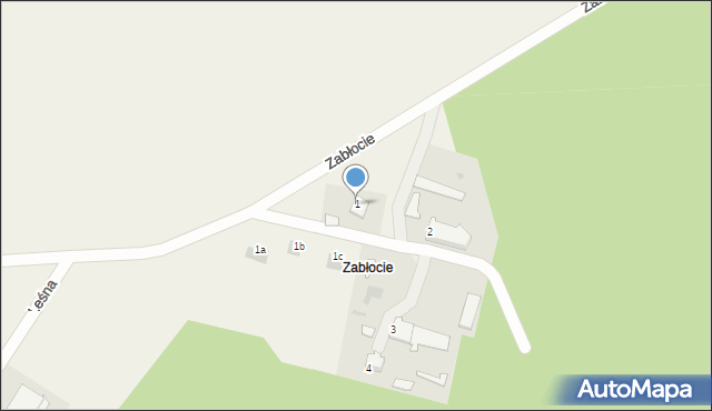 Samborowo, Zabłocie, 1, mapa Samborowo