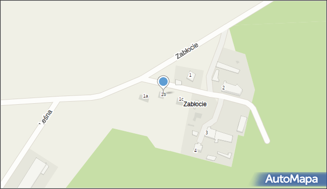 Samborowo, Zabłocie, 1b, mapa Samborowo