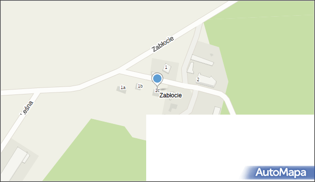 Samborowo, Zabłocie, 1c, mapa Samborowo