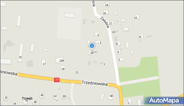 Sandomierz, Zaleśna, 1A, mapa Sandomierza