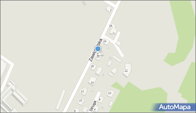 Sandomierz, Zawichojska, 20, mapa Sandomierza