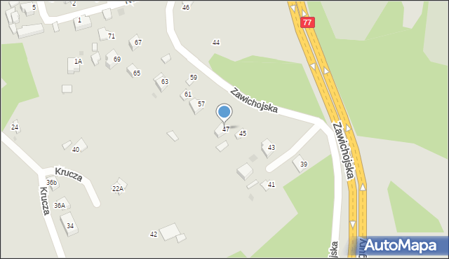 Sandomierz, Zawichojska, 49, mapa Sandomierza