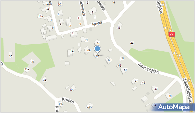 Sandomierz, Zawichojska, 65, mapa Sandomierza