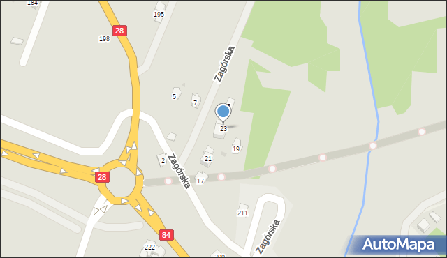 Sanok, Zagórska, 23, mapa Sanok