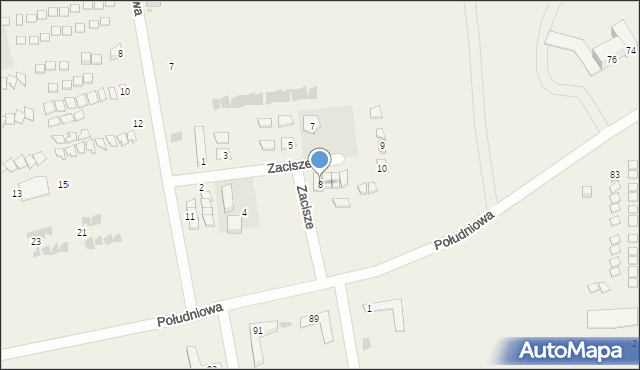 Sarbinowo, Zacisze, 8, mapa Sarbinowo