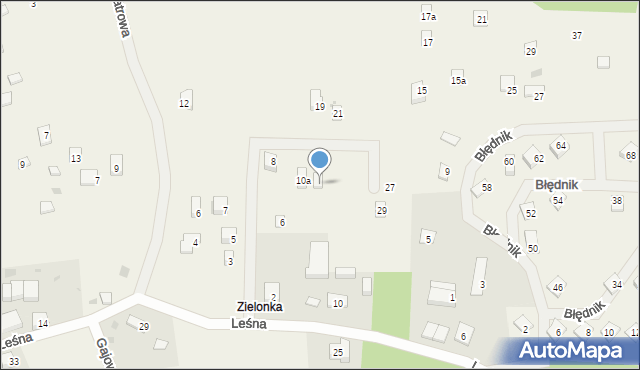 Sasino, Zakątna, 10b, mapa Sasino