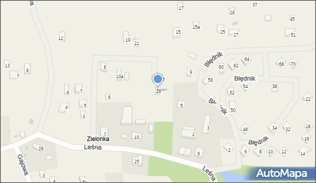 Sasino, Zakątna, 29, mapa Sasino