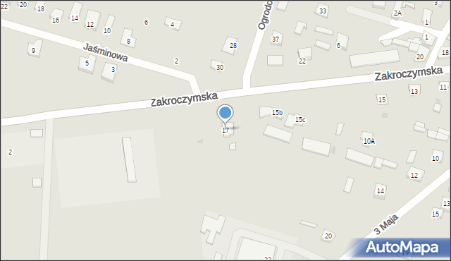 Serock, Zakroczymska, 17, mapa Serock