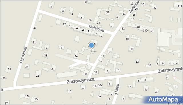 Serock, Zaokopowa, 3, mapa Serock