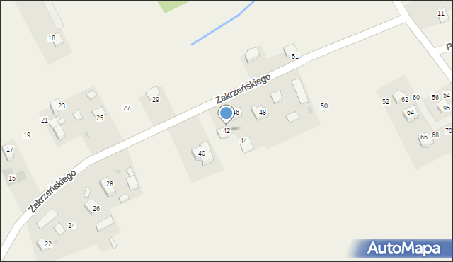 Sieborowice, Zakrzeńskiego Władysława, 42, mapa Sieborowice