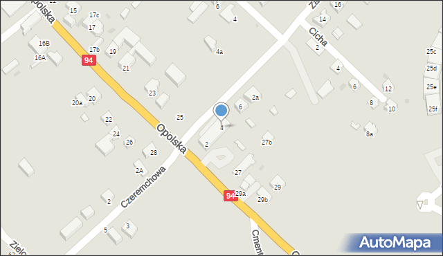 Siechnice, Zacisze, 4, mapa Siechnice