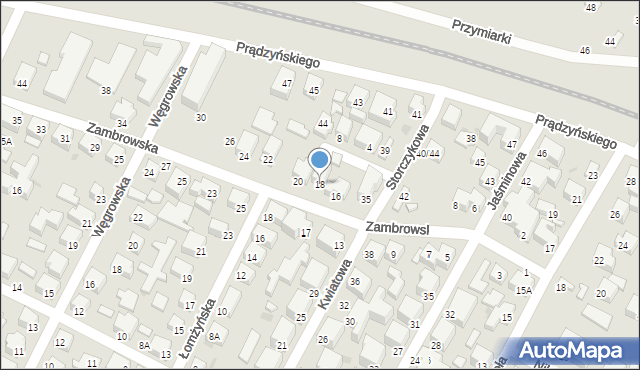 Siedlce, Zambrowska, 18, mapa Siedlce