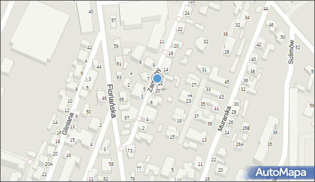 Siedlce, Zaremby Feliksa, 10, mapa Siedlce