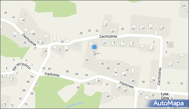 Siepraw, Zachodnia, 13, mapa Siepraw