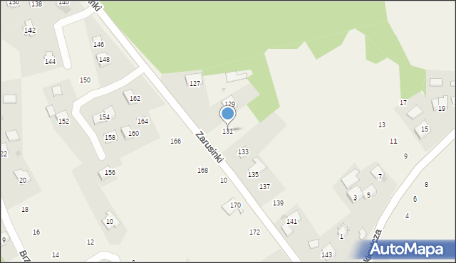 Siepraw, Zarusinki, 131, mapa Siepraw