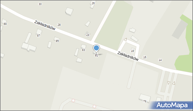 Sieradz, Zakładników, 81, mapa Sieradz