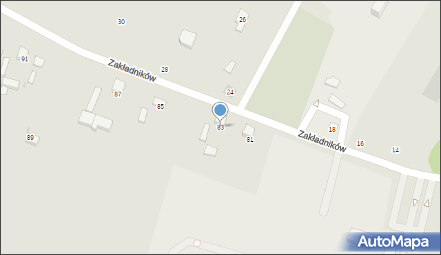 Sieradz, Zakładników, 83, mapa Sieradz