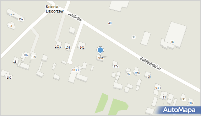 Sieradz, Zakładników, 99a, mapa Sieradz