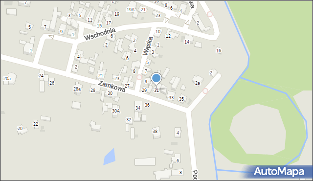 Sieradz, Zamkowa, 31, mapa Sieradz