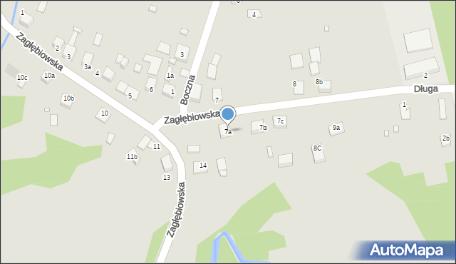 Siewierz, Zagłębiowska, 7a, mapa Siewierz