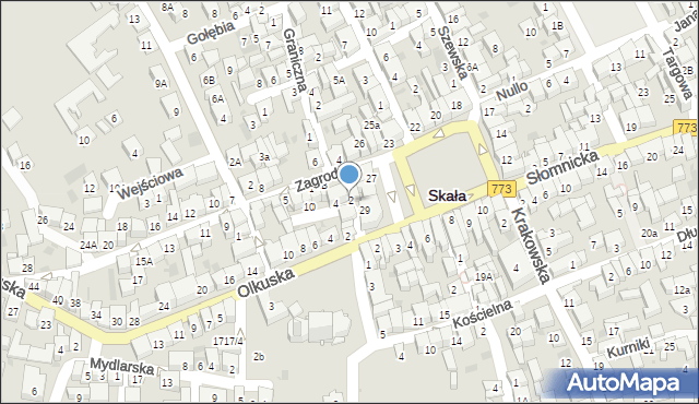 Skała, Zacisze, 2, mapa Skała