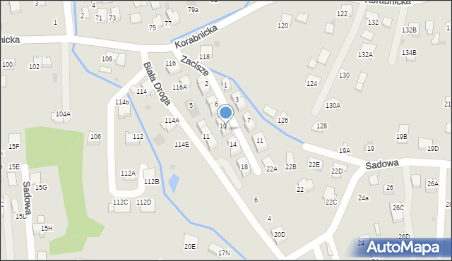 Skawina, Zacisze, 12, mapa Skawina