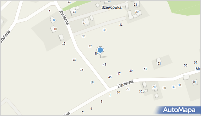 Skawinki, Zaciszna, 41, mapa Skawinki