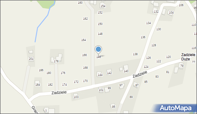 Skawinki, Zadziele, 146, mapa Skawinki